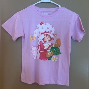 Strawberry Shortcake and Custard Cat Girls T-Shirt S 6/6X